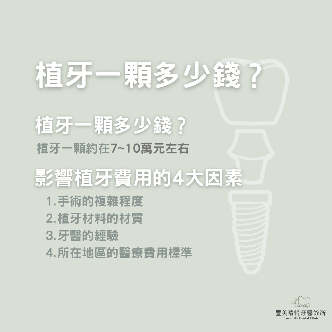 植牙一顆多少錢?