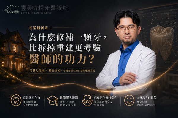 老屋翻新術：為什麼修補一顆牙，比拆掉重建更考驗醫師的功力？